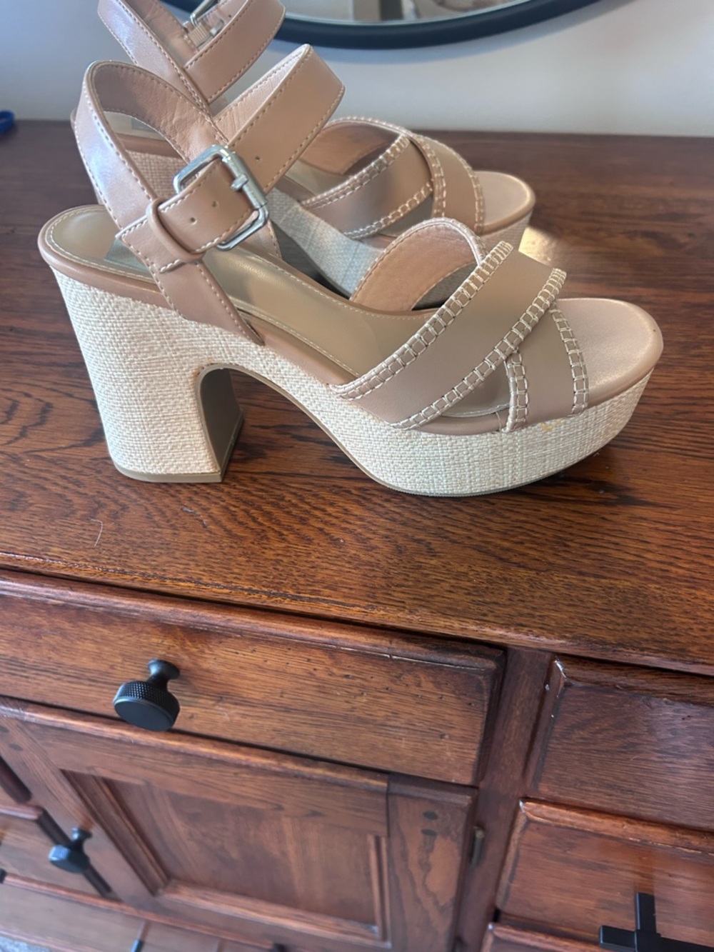 Dolce Vita Beige Platform Sandal